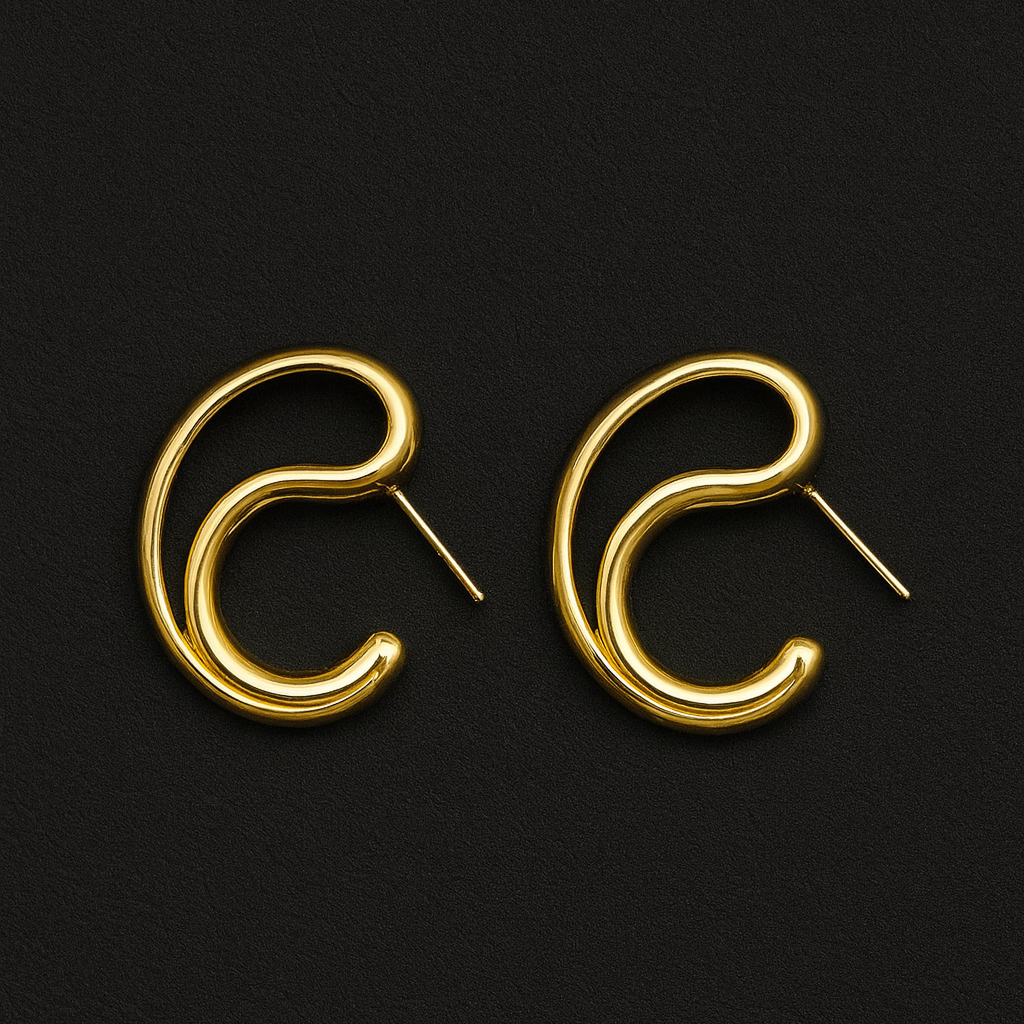 Eterna Curve Gold Hoops
