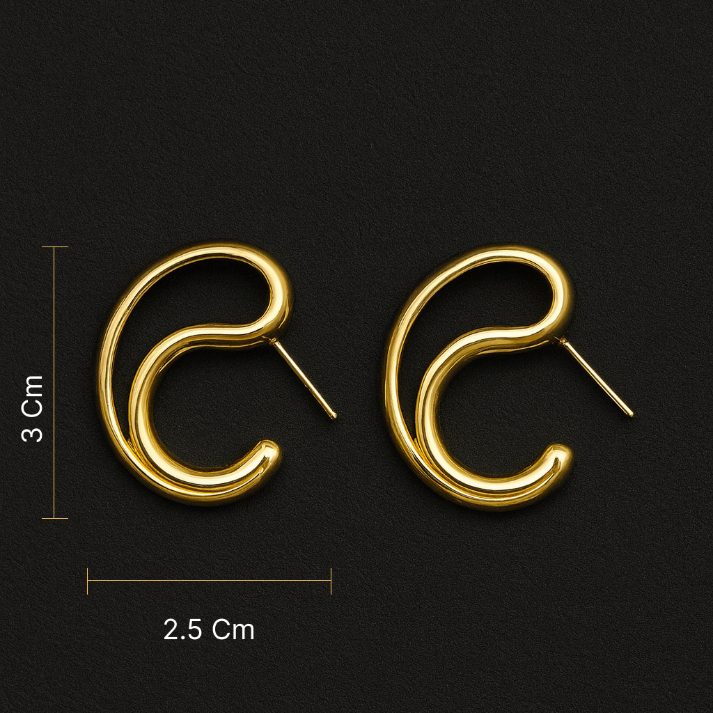 Eterna Curve Gold Hoops