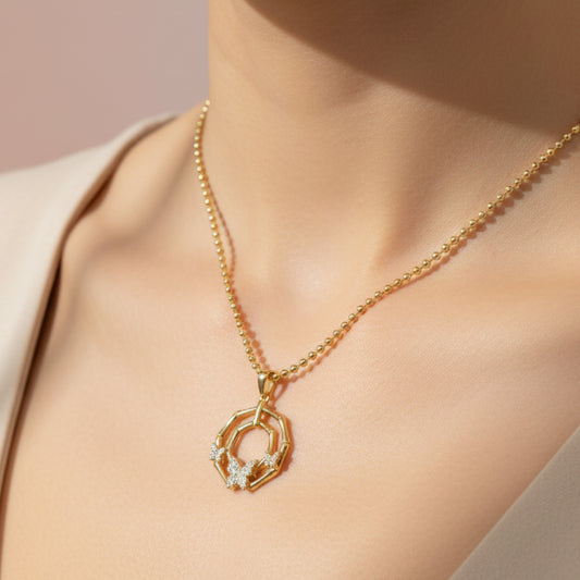 Golden Butterfly Trio Pendant