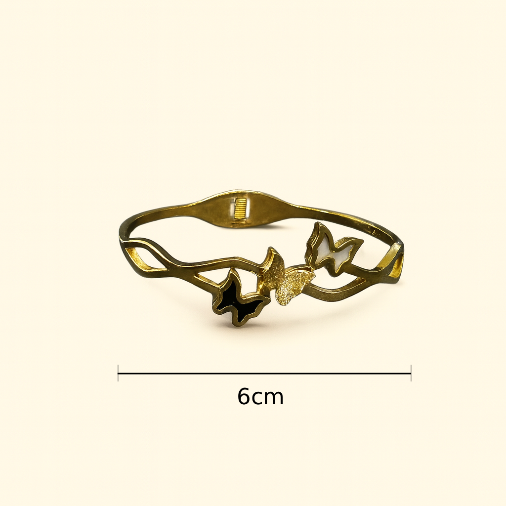 Butterfly Wings Gold Bracelet Cuff