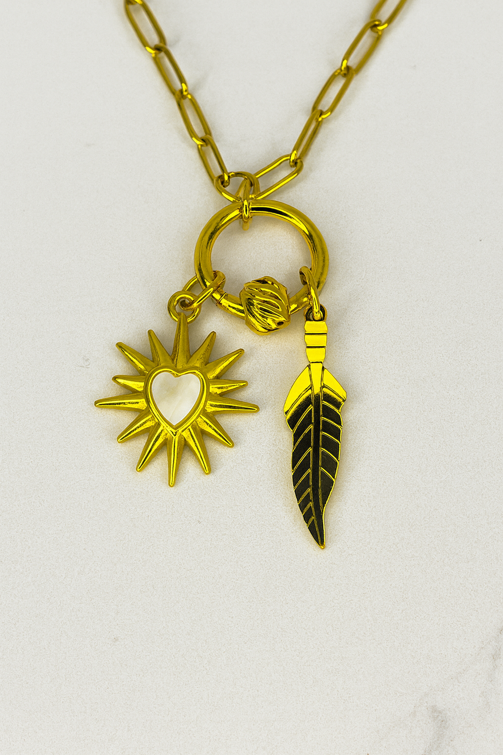 Sunburst Leaf Necklace