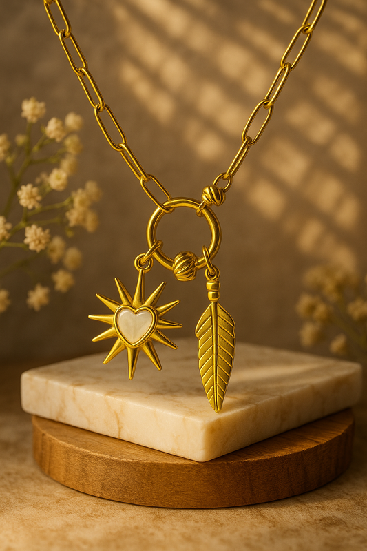 Sunburst Leaf Necklace