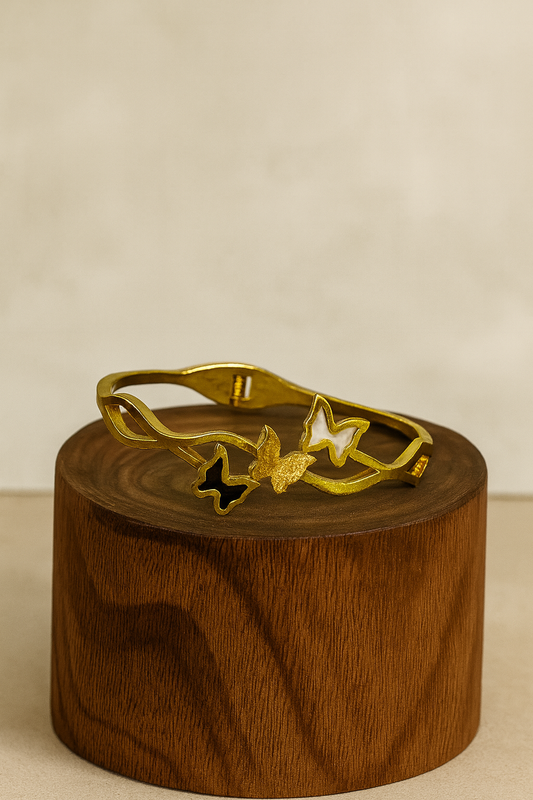 Butterfly Wings Gold Bracelet Cuff