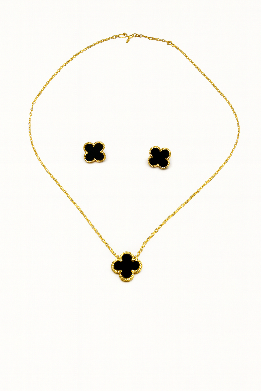 Black clover Pendant & earrings set