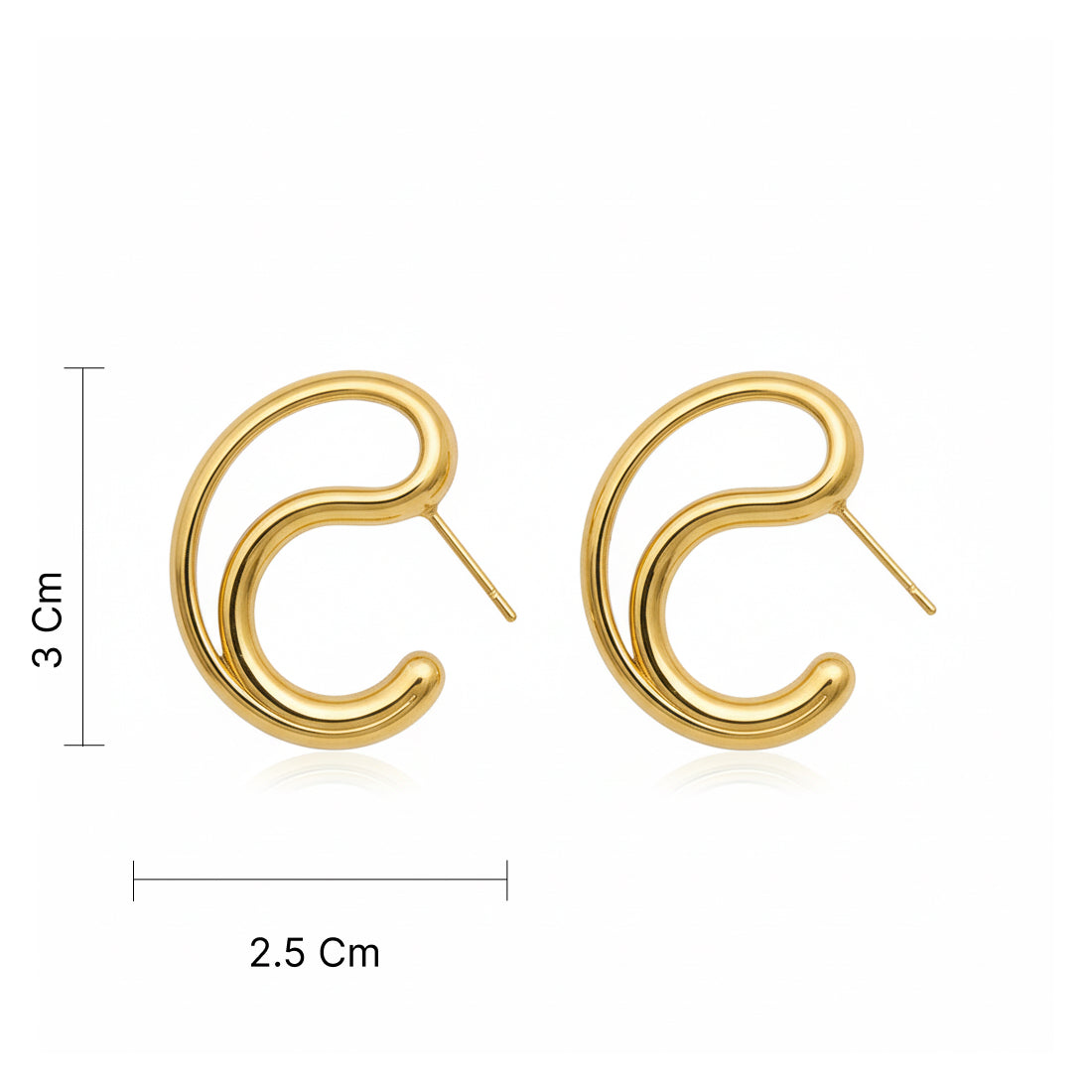 Eterna Curve Gold Hoops