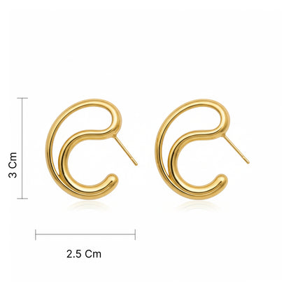 Eterna Curve Gold Hoops