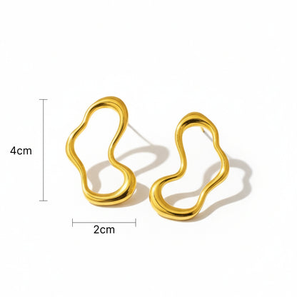 Fluid Aura Gold Earrings