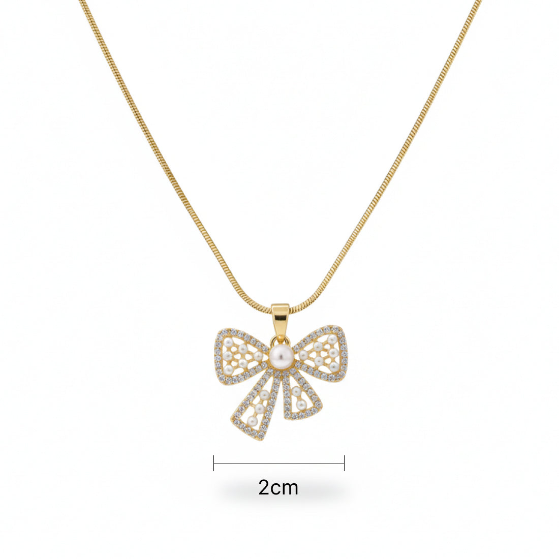 Golden Grace Bow Pendant