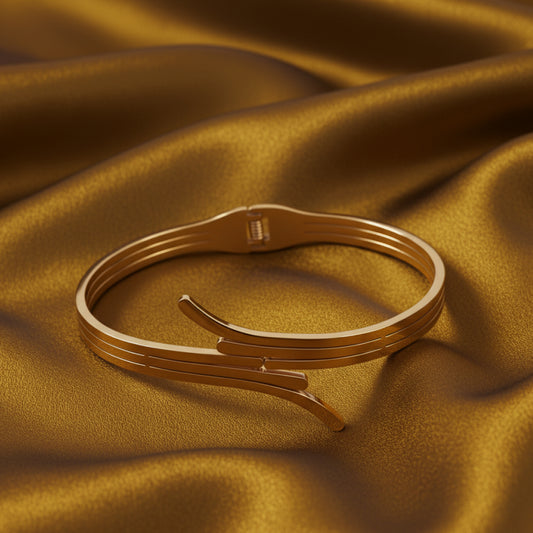 Golden wave bracelet