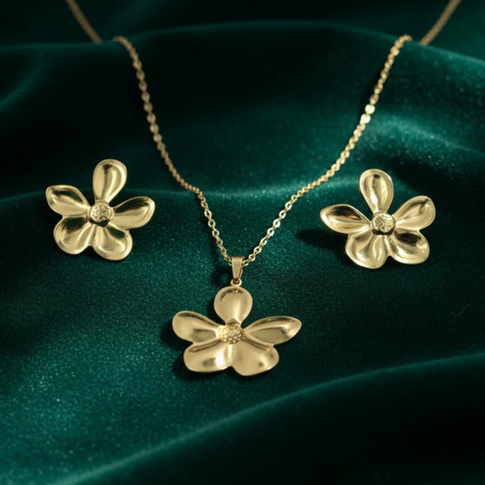 Radiant Blossom Pendant Set
