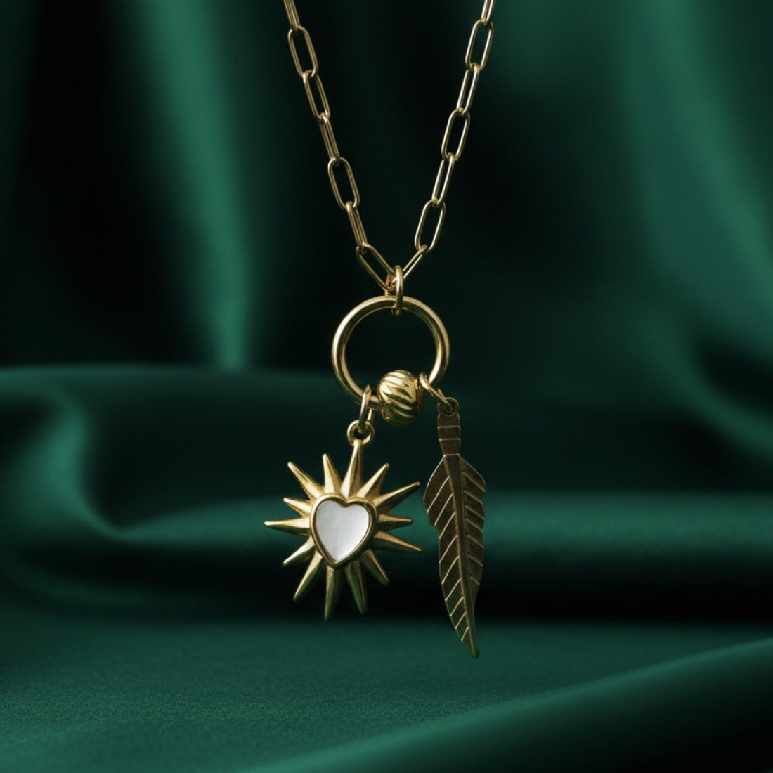 Sunburst Leaf Necklace