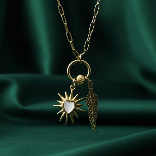 Sunburst Leaf Necklace