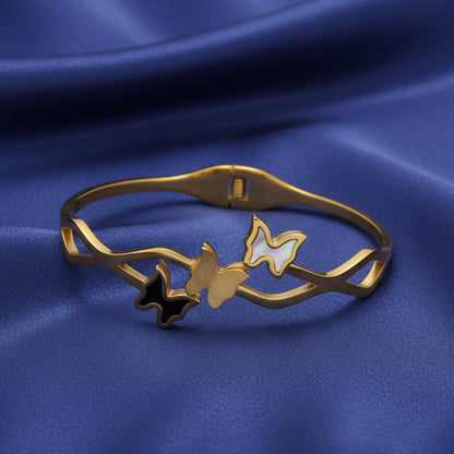 Butterfly Wings Gold Bracelet Cuff