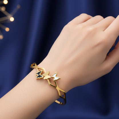 Butterfly Wings Gold Bracelet Cuff