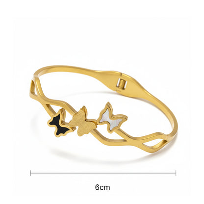 Butterfly Wings Gold Bracelet Cuff