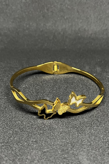 Butterfly Wings Gold Bracelet Cuff