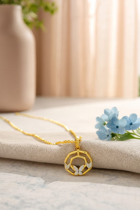 Golden Butterfly Trio Pendant