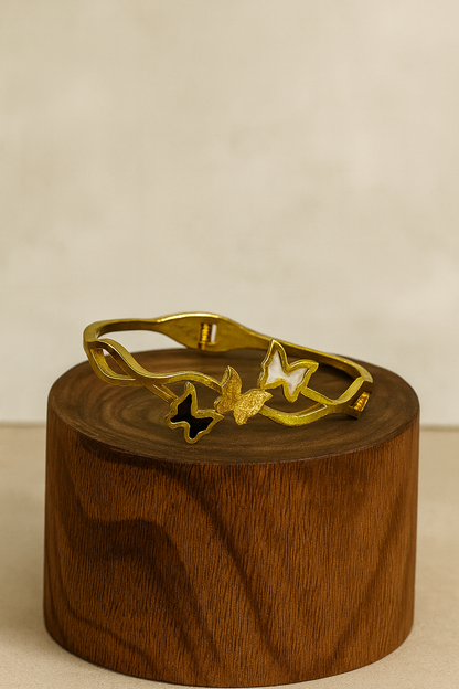 Butterfly Wings Gold Bracelet Cuff