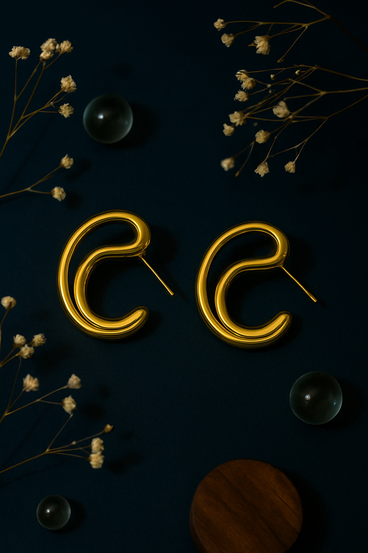 Eterna Curve Gold Hoops
